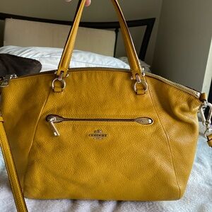 Coach Yellow Prairie Leather Convertible Crossbody